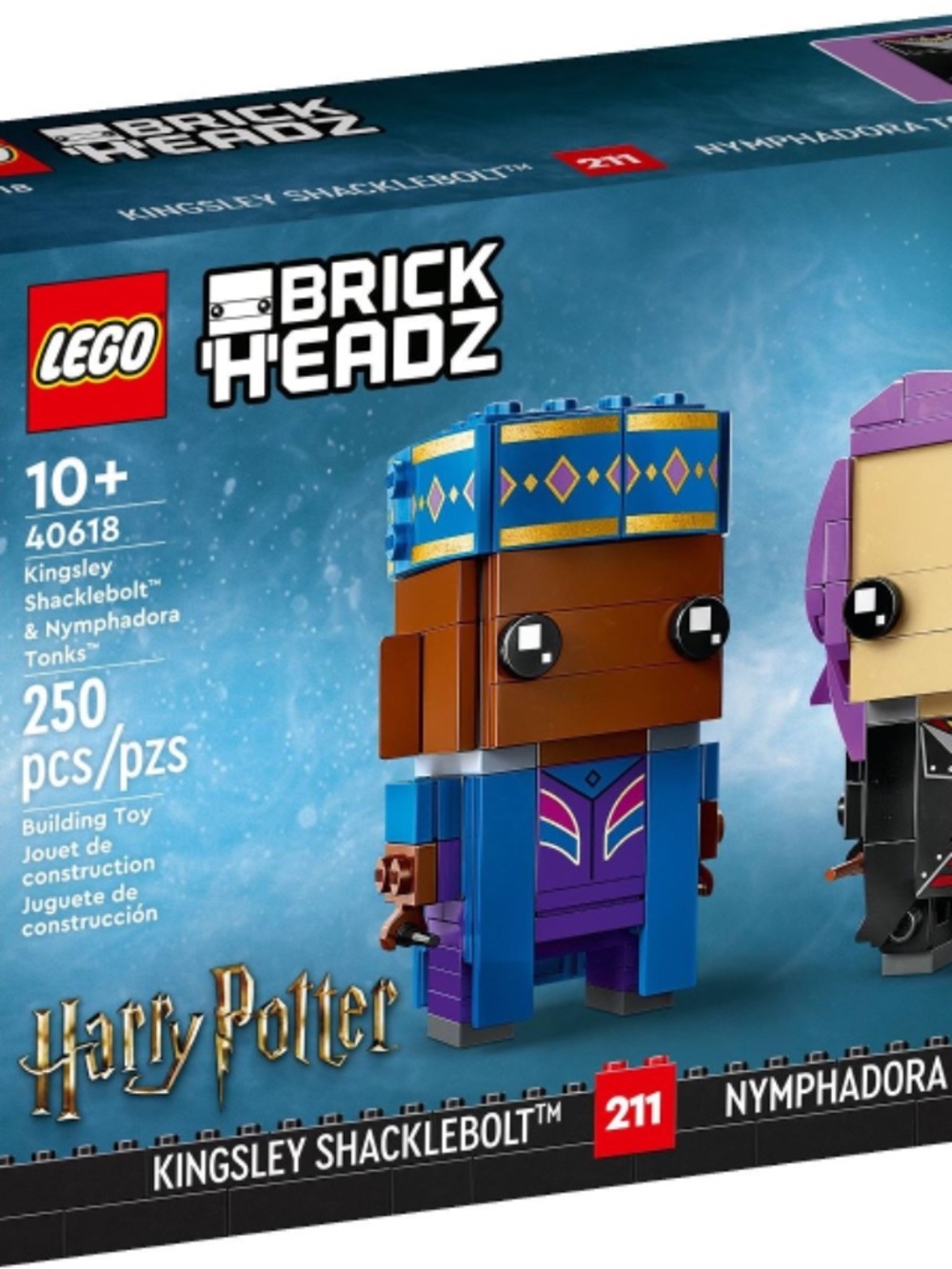 LEGO HARRY POTTER BRICK'H'EADZ "Kingsley Shacklebolt & Nymphadora Tonks" UNOPENE